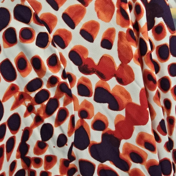 Banana Republic Issa Collection Red Ceramic Printed Three-Quarter Sleeve Dress - Picture 5 of 14